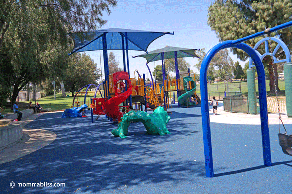 Playground with shade and slides