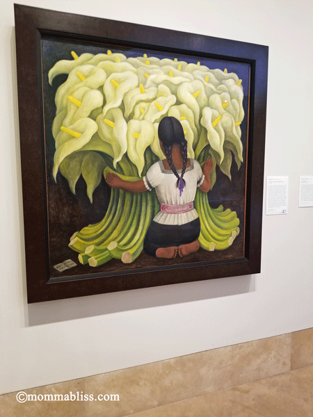 The Flower Vendor (Girl with Lilies) (Oil on masonite) - Diego Rivera 