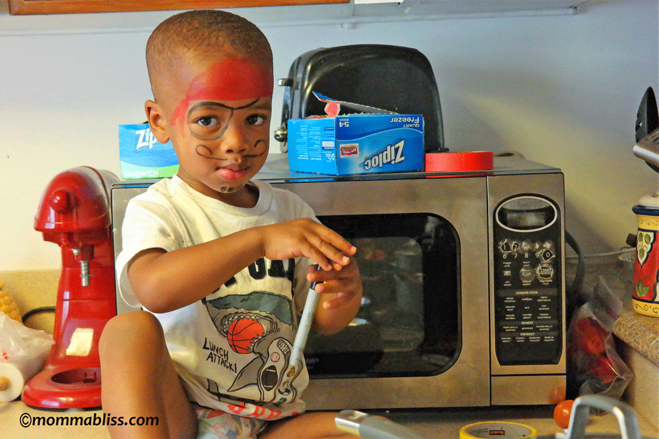 Kid on Kitchen Counter